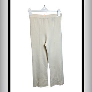 No Name 70% Wool 30% Cashmere Wide Leg Cream Knit Pants In Size XS
